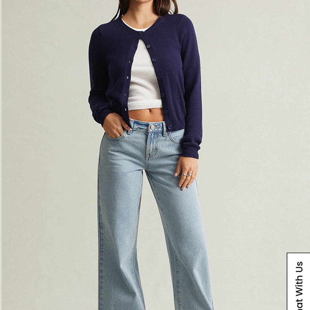 PacSun Light Blue Low rise & Wide Leg Jeans